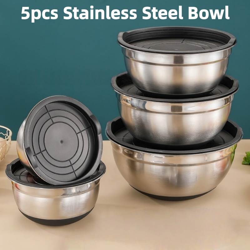 5pcs Set Stainless Steel Mixin - Baking Kitchen Set review and price