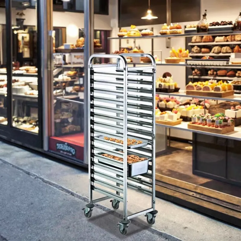 Stainless Steel Heavy-Duty 4-W - Kitchen Baking Cart review and price