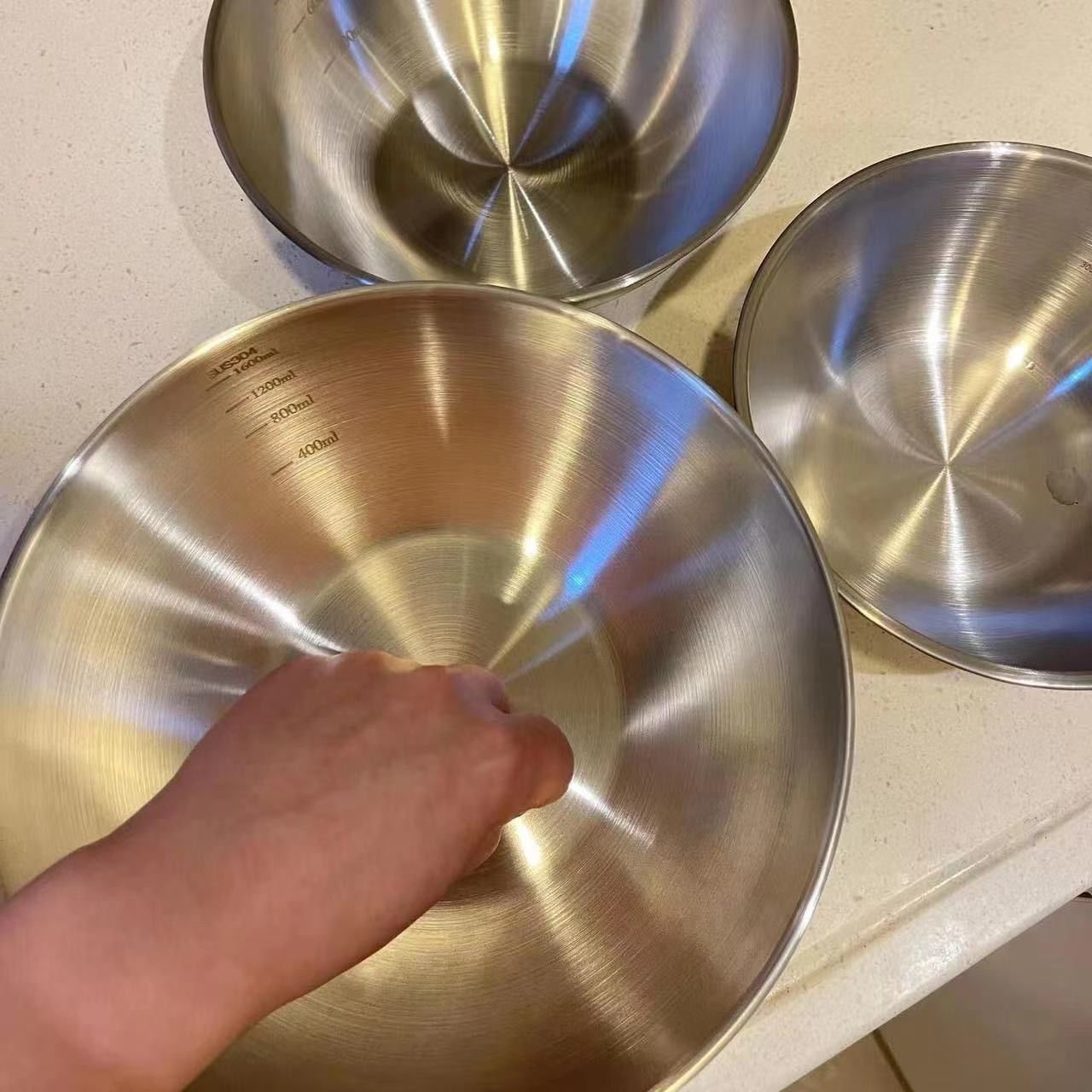 1-3 Stainless Steel Bowl Set w - Baking Kitchen Set review and price
